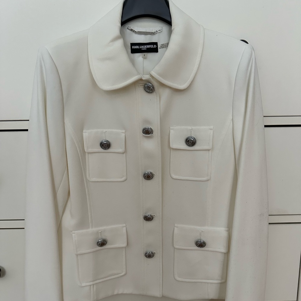 Karl Lagerfeld white jacket